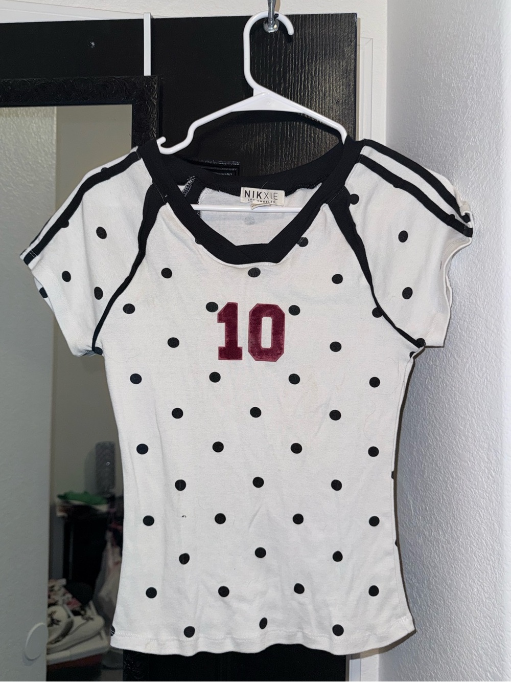 White Polka Dot Tee